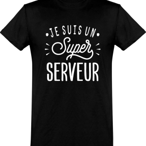 T shirt homme�je suis un super serveur T shirt homme�je suis un super serveur