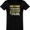 T shirt homme�je vis d’amis et d’alcool