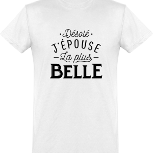 T shirt homme�j’epouse la plus belle