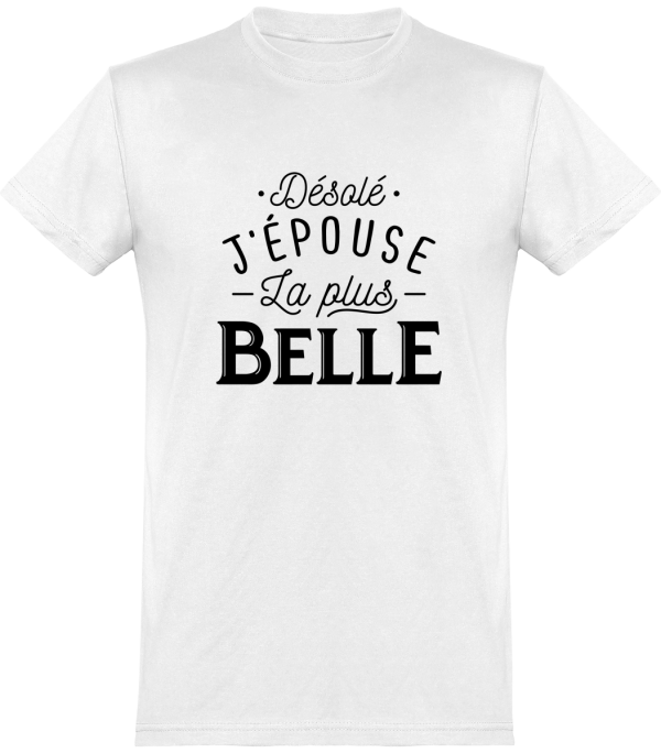 T shirt homme�j’epouse la plus belle