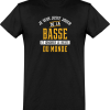 T shirt homme�jouer de la basse et ignorer le monde