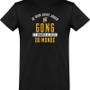 T shirt homme�jouer du gong et ignorer le monde