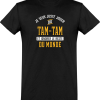T shirt homme�jouer du tam-tam et ignorer le monde