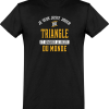 T shirt homme�jouer du triangle et ignorer le monde