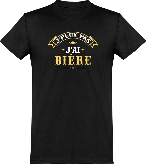 T shirt homme�j’peux pas j’ai biere