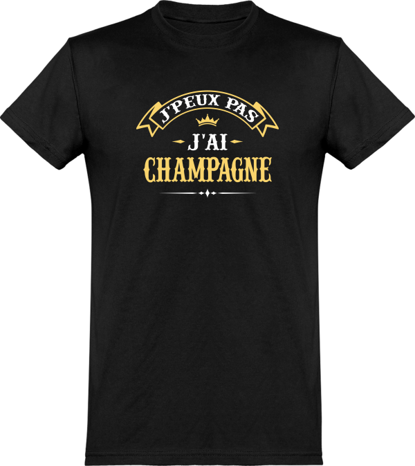 T shirt homme�j’peux pas j’ai champagne