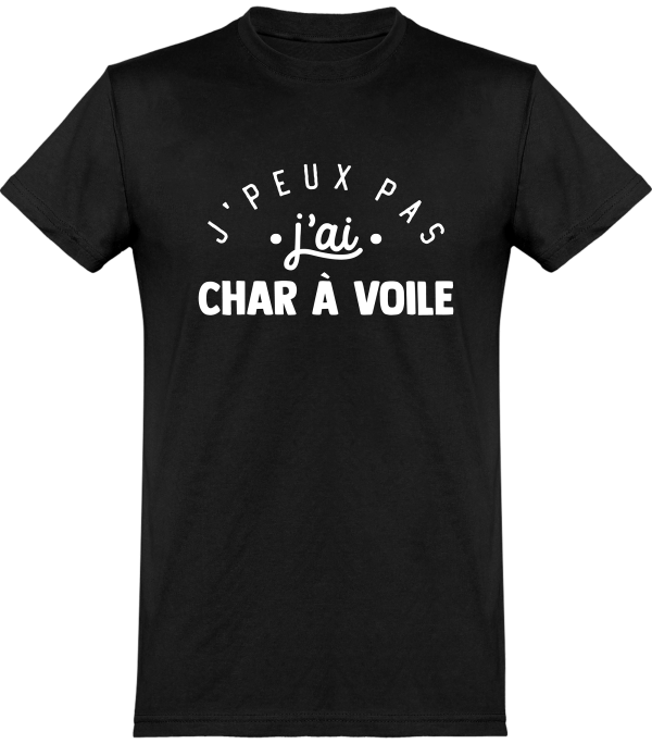 T shirt homme�j’peux pas j’ai char a voile