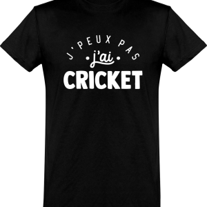 T shirt homme�j’peux pas j’ai cricket T shirt homme�j’peux pas j’ai cricket