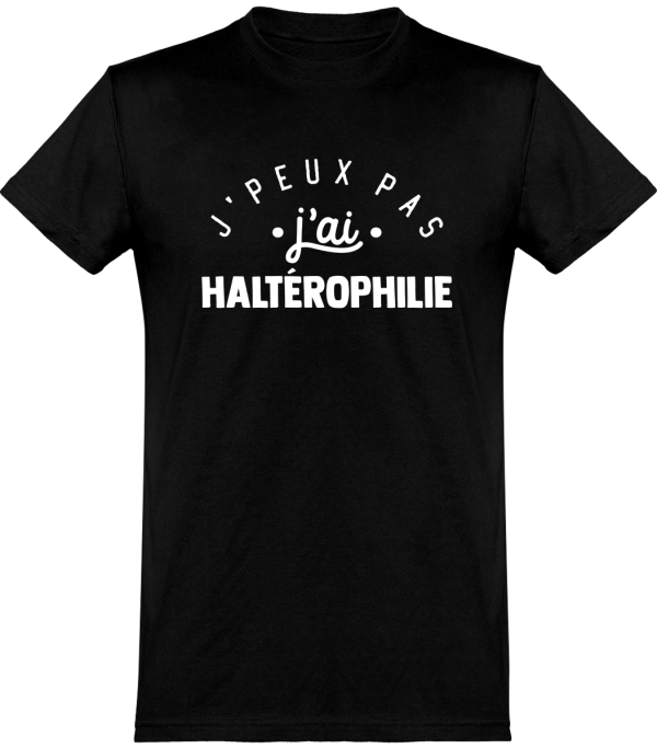 T shirt homme�j’peux pas j’ai halterophilie