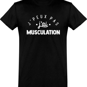 T shirt homme�j’peux pas j’ai musculation