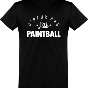 T shirt homme�j’peux pas j’ai paintball