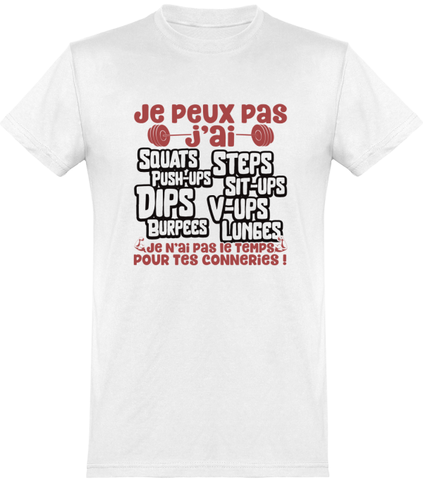 T shirt homme�j’peux pas j’ai squats