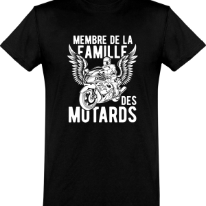T shirt homme�la famille des motards