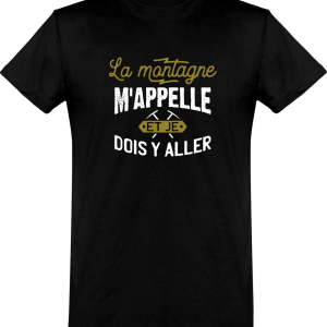 T shirt homme�la montagne m’appelle
