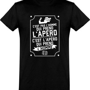 T shirt homme�l’apero qui prend l’homme