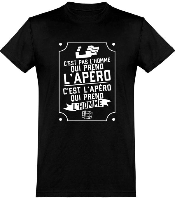 T shirt homme�l’apero qui prend l’homme