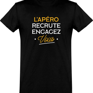 T shirt homme�l’apero recrute