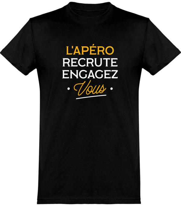 T shirt homme�l’apero recrute