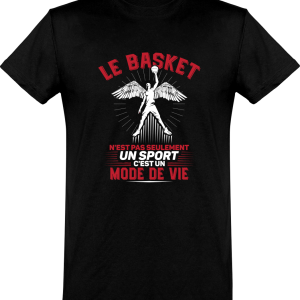 T shirt homme�le basket un mode de vie