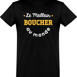T shirt homme�le meilleur boucher au monde T shirt homme�le meilleur boucher au monde