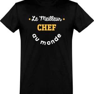 T shirt homme�le meilleur chef au monde T shirt homme�le meilleur chef au monde