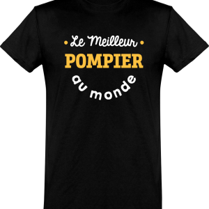 T shirt homme�le meilleur pompier au monde