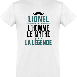 T shirt homme�lionel l’homme le mythe la legende