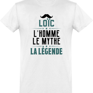 T shirt homme�loic l’homme le mythe la legende