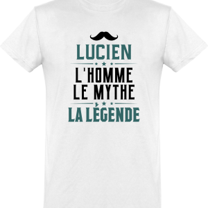T shirt homme�lucien l’homme le mythe la legende