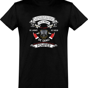 T shirt homme�maitriser mon metier pompier