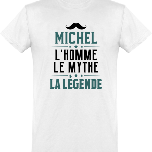 T shirt homme�michel l’homme le mythe la legende
