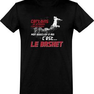 T shirt homme�mon addiction le basket T shirt homme�mon addiction le basket