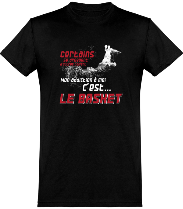 T shirt homme�mon addiction le basket