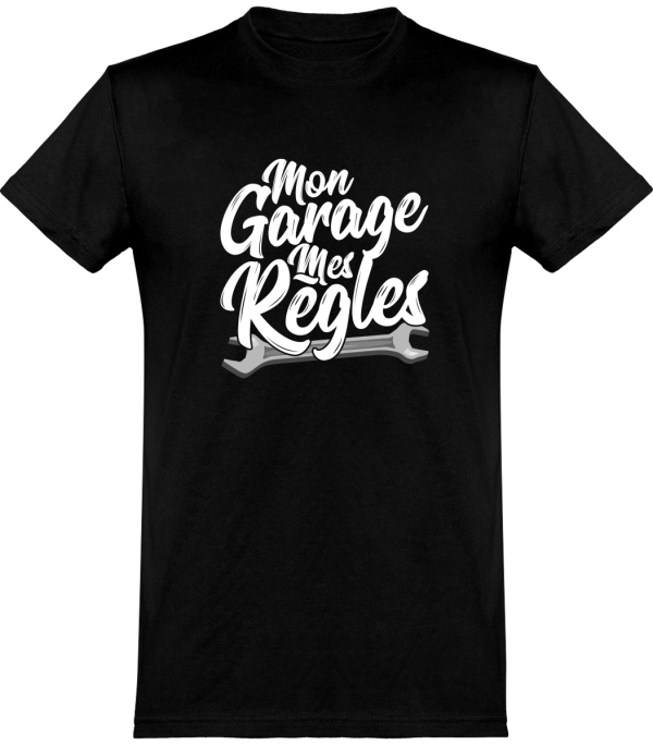 T shirt homme�mon garage mes regles