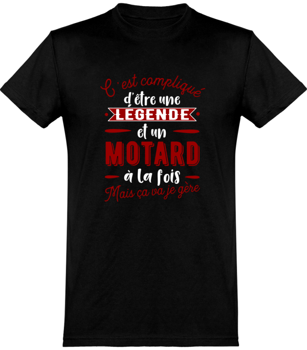 T shirt homme�motard et legende