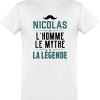 T shirt homme�nicolas l’homme le mythe la legende