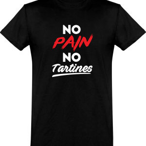 T shirt homme�no pain no tartines T shirt homme�no pain no tartines