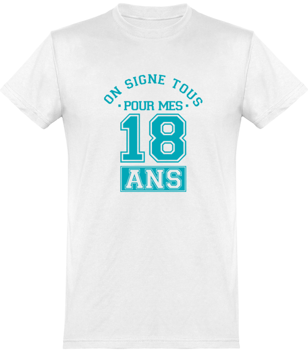 T shirt homme�on signe tous 18 ans