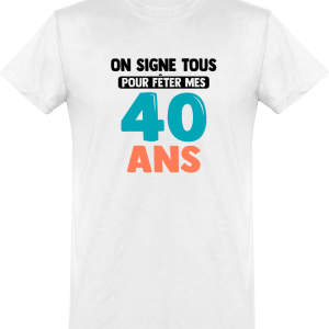 T shirt homme�on signe tous 40 ans