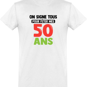 T shirt homme�on signe tous 50 ans