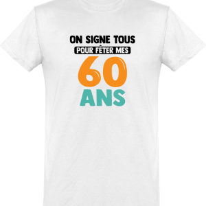T shirt homme�on signe tous 60 ans