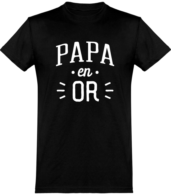 T shirt homme�papa en or