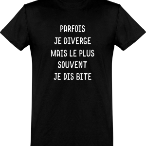 T shirt homme�parfois je diverge T shirt homme�parfois je diverge