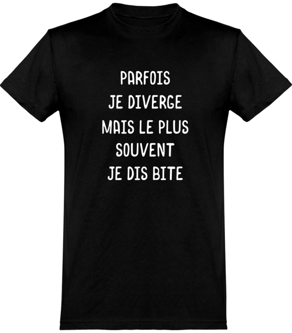 T shirt homme�parfois je diverge