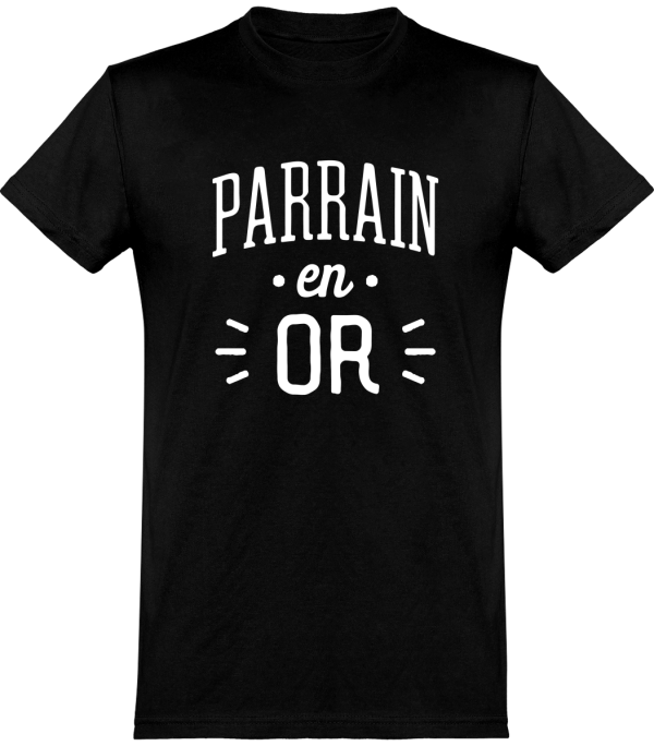 T shirt homme�parrain en or