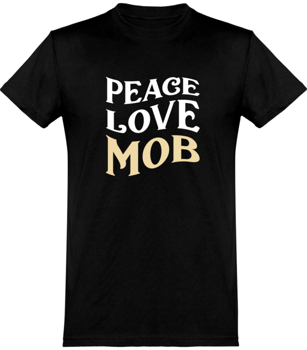 T shirt homme�peace love mob