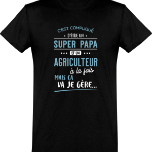 T shirt homme�super papa et agriculteur T shirt homme�super papa et agriculteur