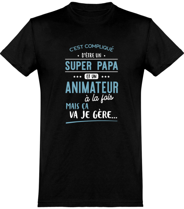 T shirt homme�super papa et animateur