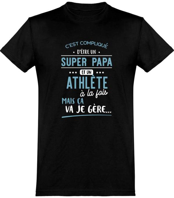 T shirt homme�super papa et athlete