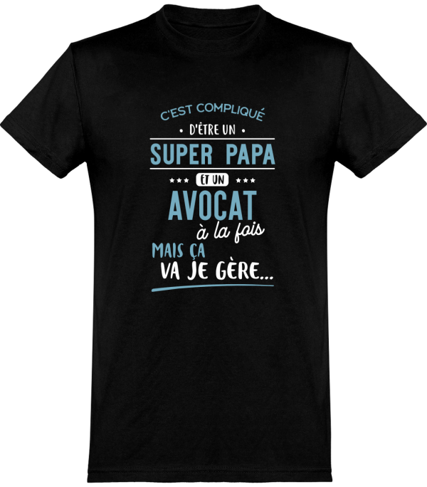 T shirt homme�super papa et avocat